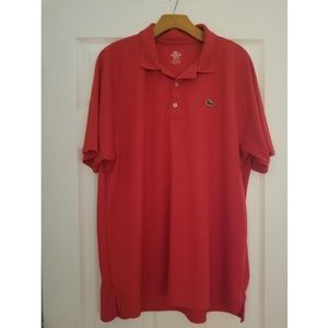 Lacoste Men's Dry Fit Polo Shirt Red Size 7 XXL